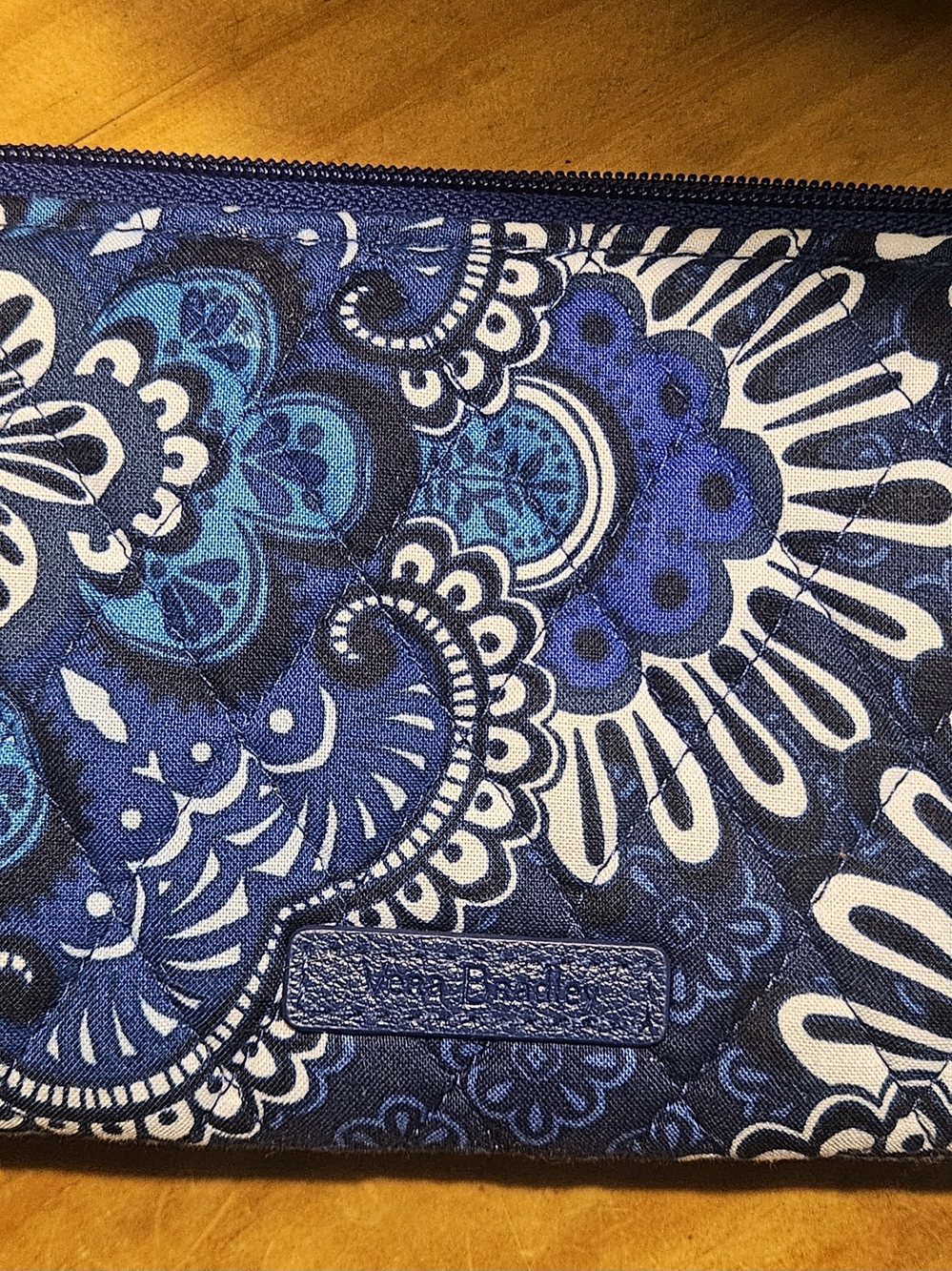 Vera Bradley Blue Floral Zip Wallet